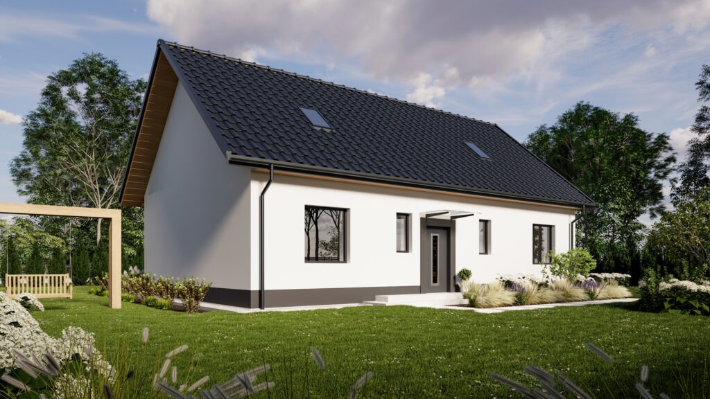 Wizualizacja parterowego domu powiększonego - nasze domy