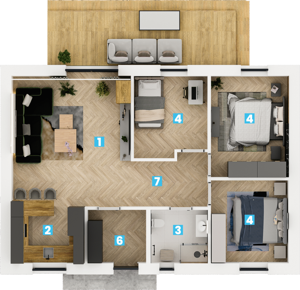 Rzut domu parterowego